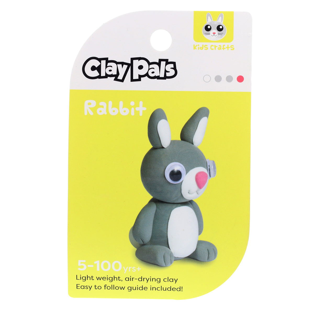 Clay Pals - Air-Drying Modelling Polymer Clay Grey And White Rabbit ...