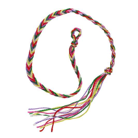 FB-D10 - Multicoloured Pink, Purple, Green And Yellow Friendship Bracelet