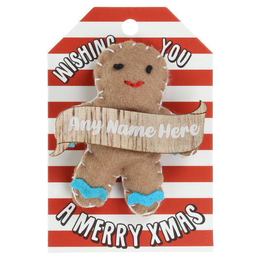 GB001 - Personalised Gingerbread Christmas Tree Decoration - Make your Own Name