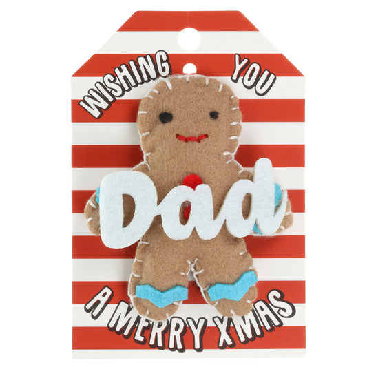 Personalised Gingerbread Christmas Tree Decoration - Dad