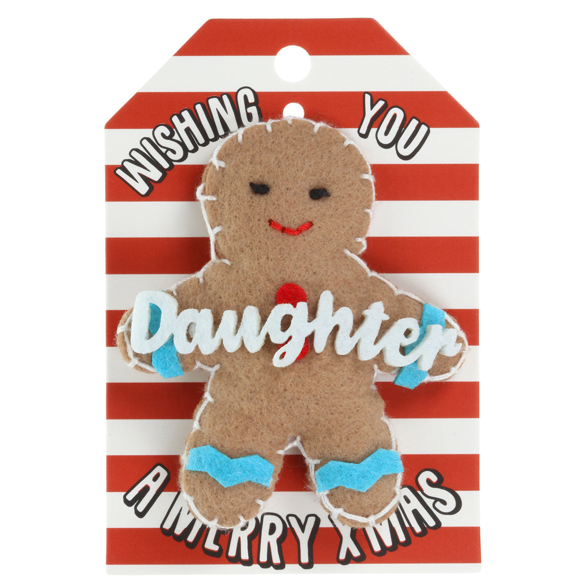 GB004 - Personalised Gingerbread Christmas Tree Decoration - Daughter