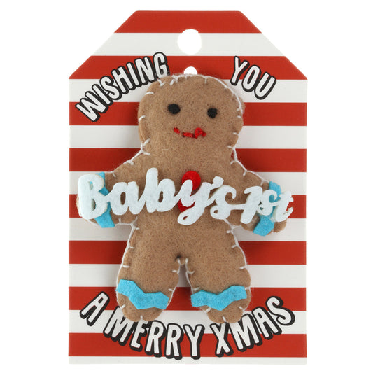 GB012 - Personalised Gingerbread Christmas Tree Decoration - Babys First