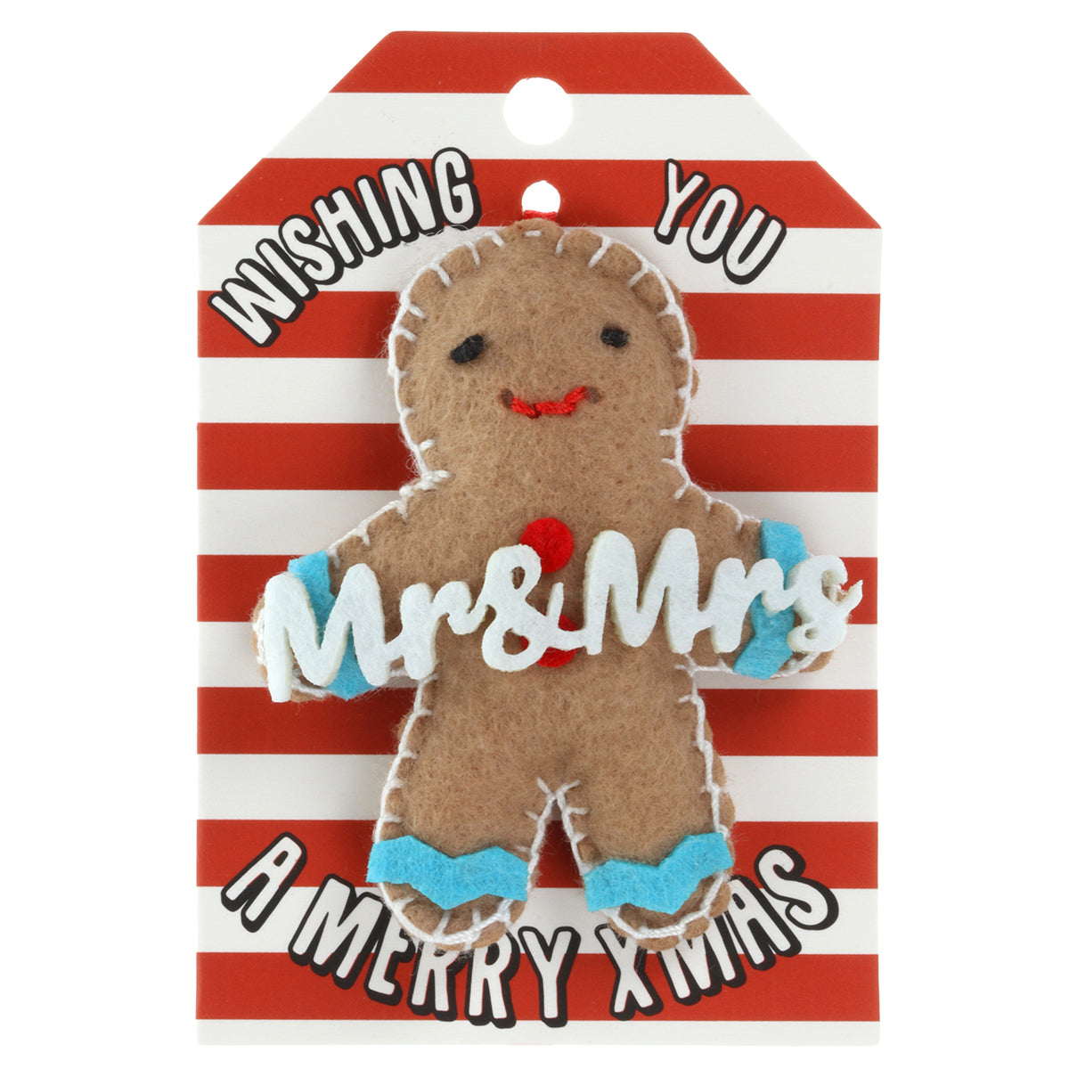 GB013 - Personalised Gingerbread Christmas Tree Decoration - Mr & Mrs