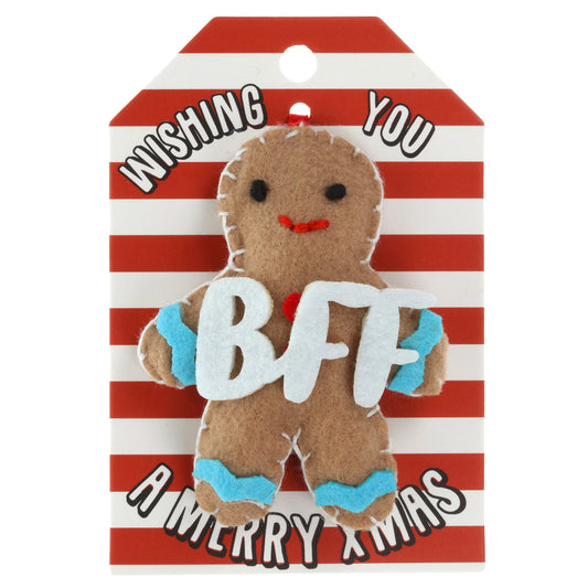 Personalised Gingerbread Christmas Tree Decoration - BFF