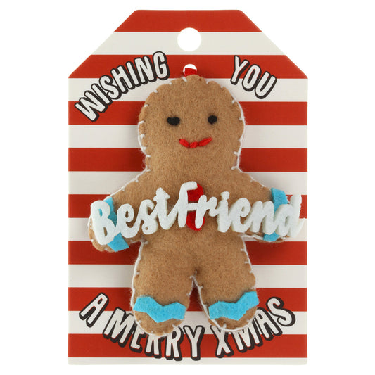 GB015 - Personalised Gingerbread Christmas Tree Decoration - Best Friend