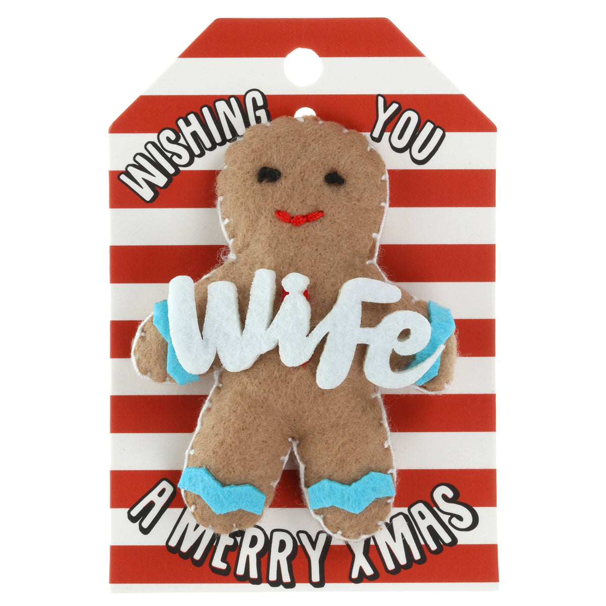 GB017 - Personalised Gingerbread Christmas Tree Decoration - Wife