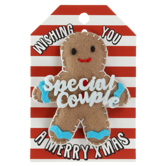 Personalised Gingerbread Christmas Tree Decoration - Special Couple