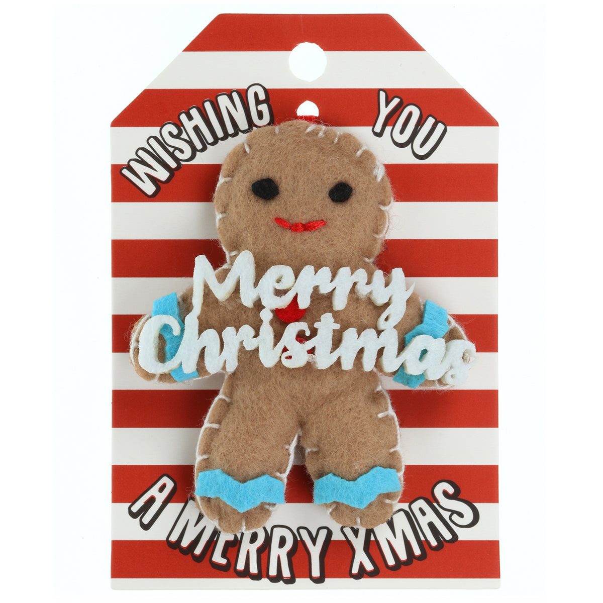 Personalised Gingerbread Christmas Tree Decoration - Merry Christmas