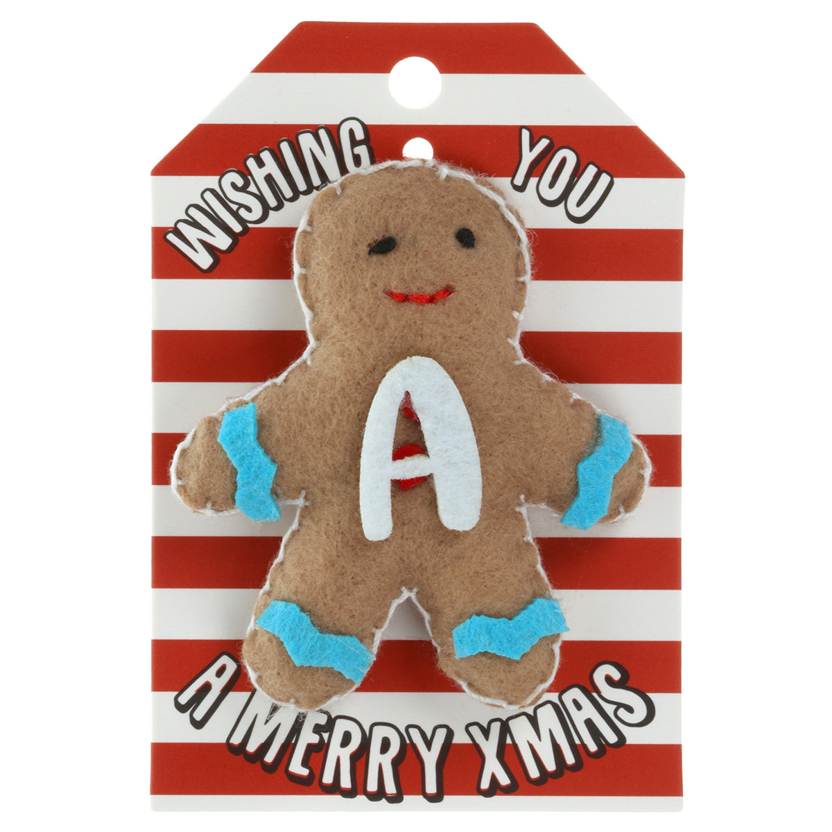 GB026 - Personalised Gingerbread Christmas Tree Decoration - A