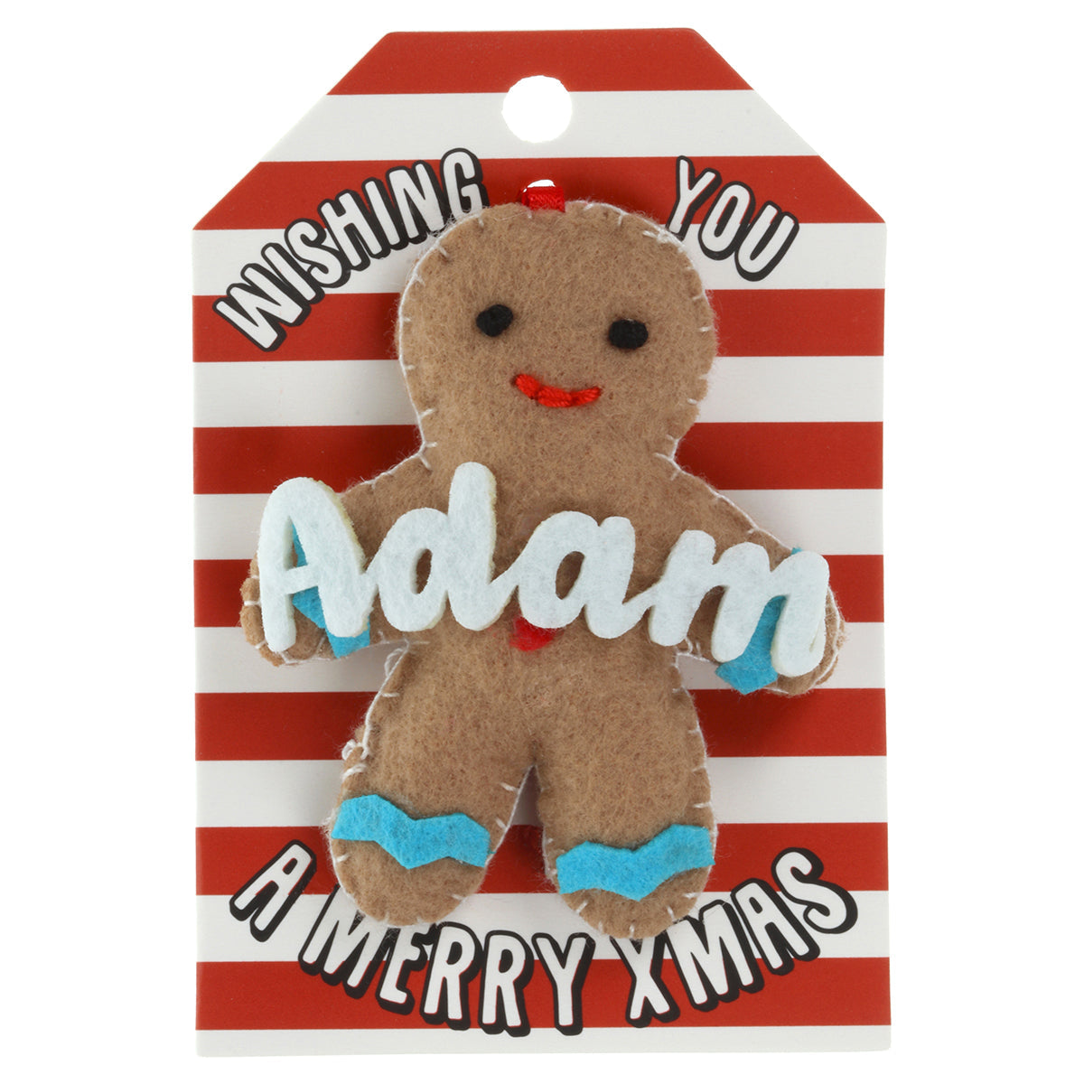 GB028 - Personalised Gingerbread Christmas Tree Decoration - Adam