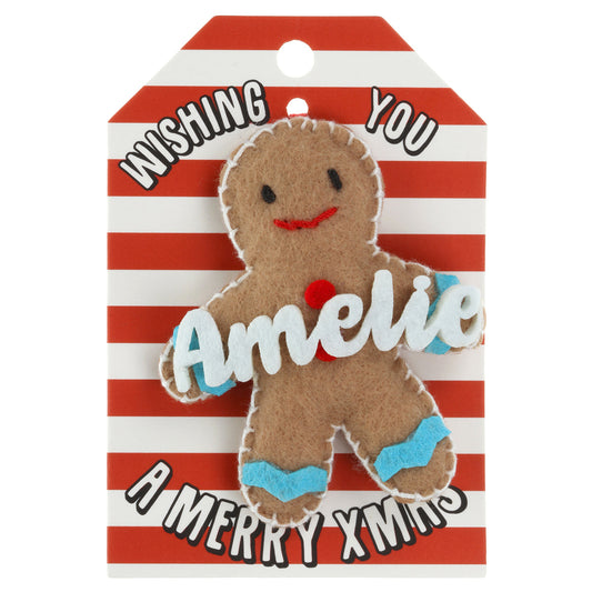 Personalised Gingerbread Christmas Tree Decoration - Amelie