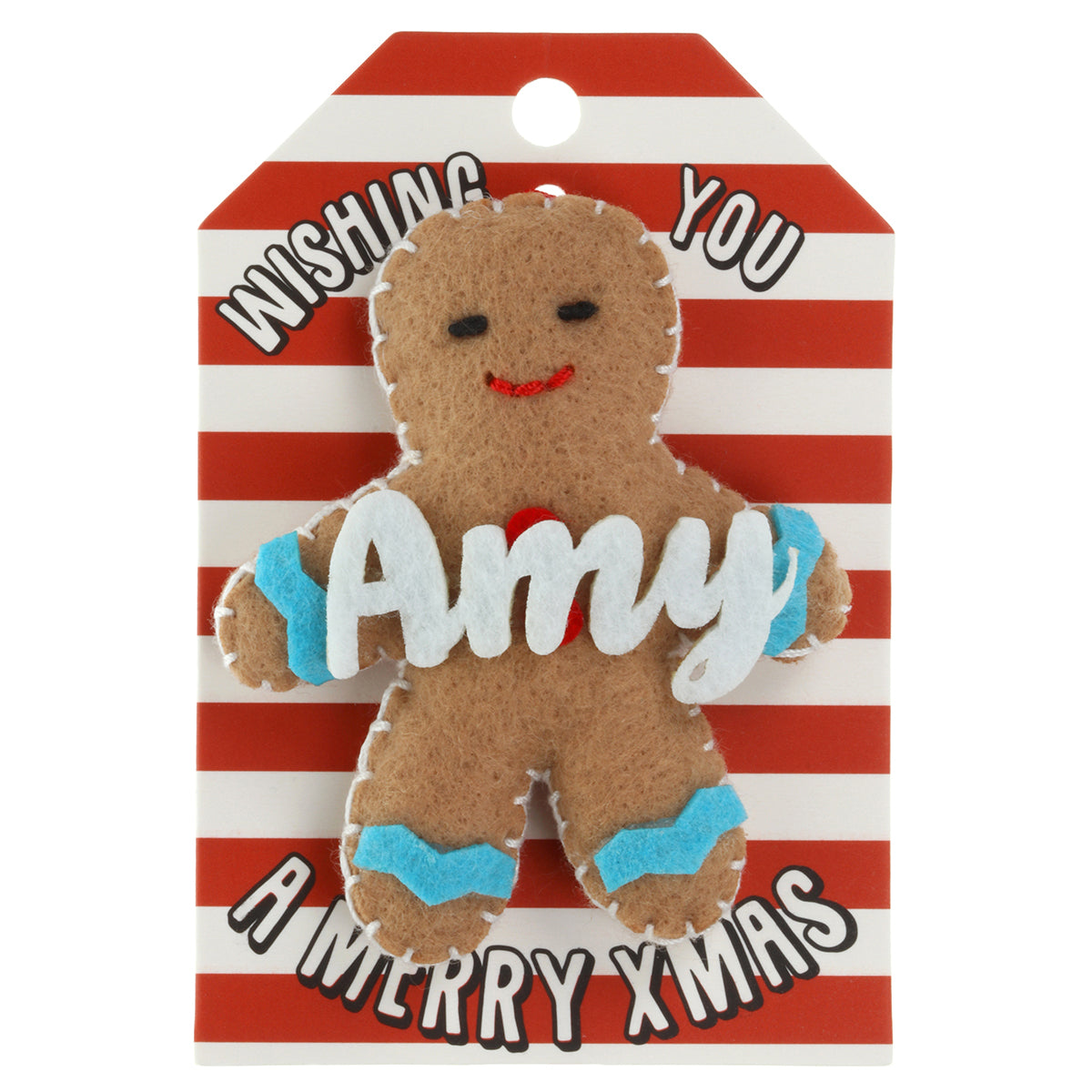 GB036 - Personalised Gingerbread Christmas Tree Decoration - Amy