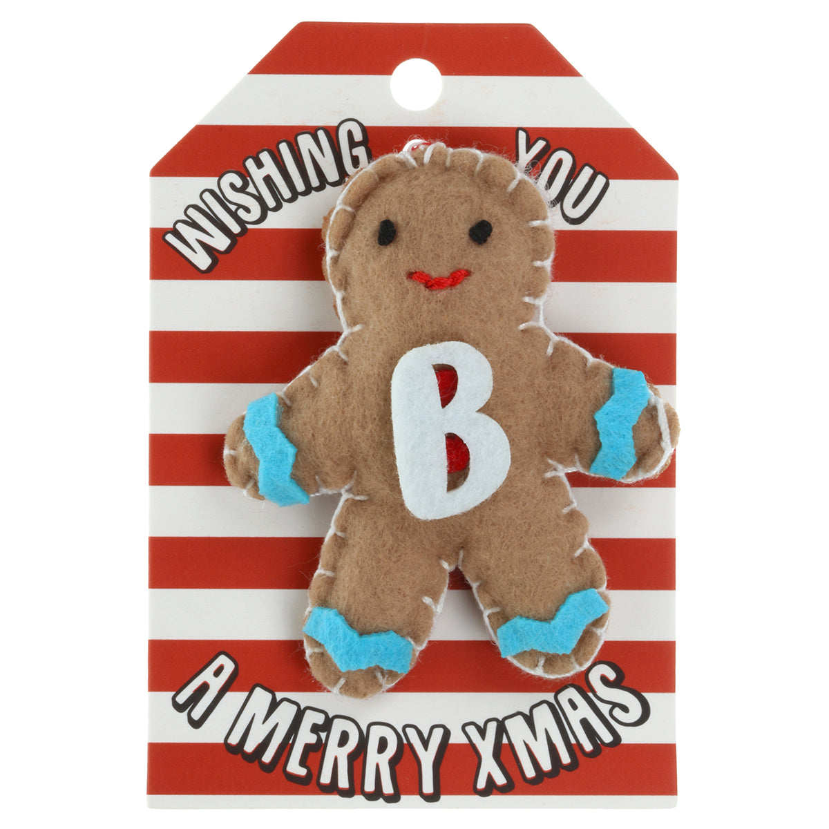 GB040 - Personalised Gingerbread Christmas Tree Decoration - B