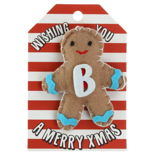 GB040 - Personalised Gingerbread Christmas Tree Decoration - B