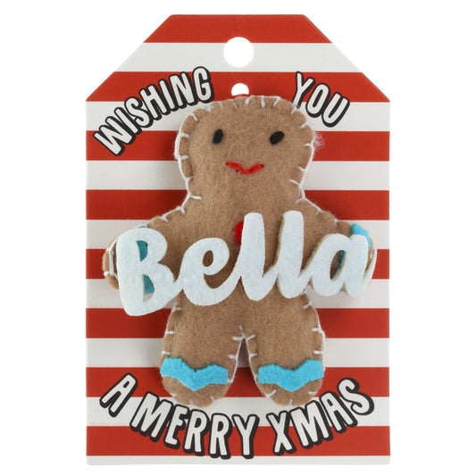 Personalised Gingerbread Christmas Tree Decoration - Bella