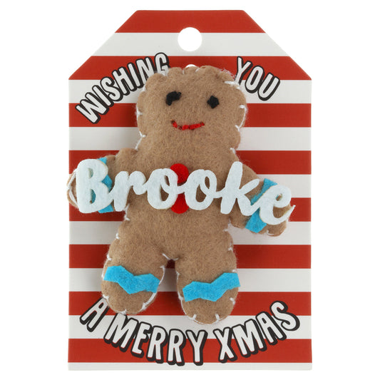 GB045 - Personalised Gingerbread Christmas Tree Decoration - Brooke