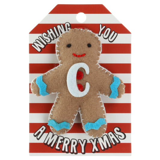 GB046 - Personalised Gingerbread Christmas Tree Decoration - C
