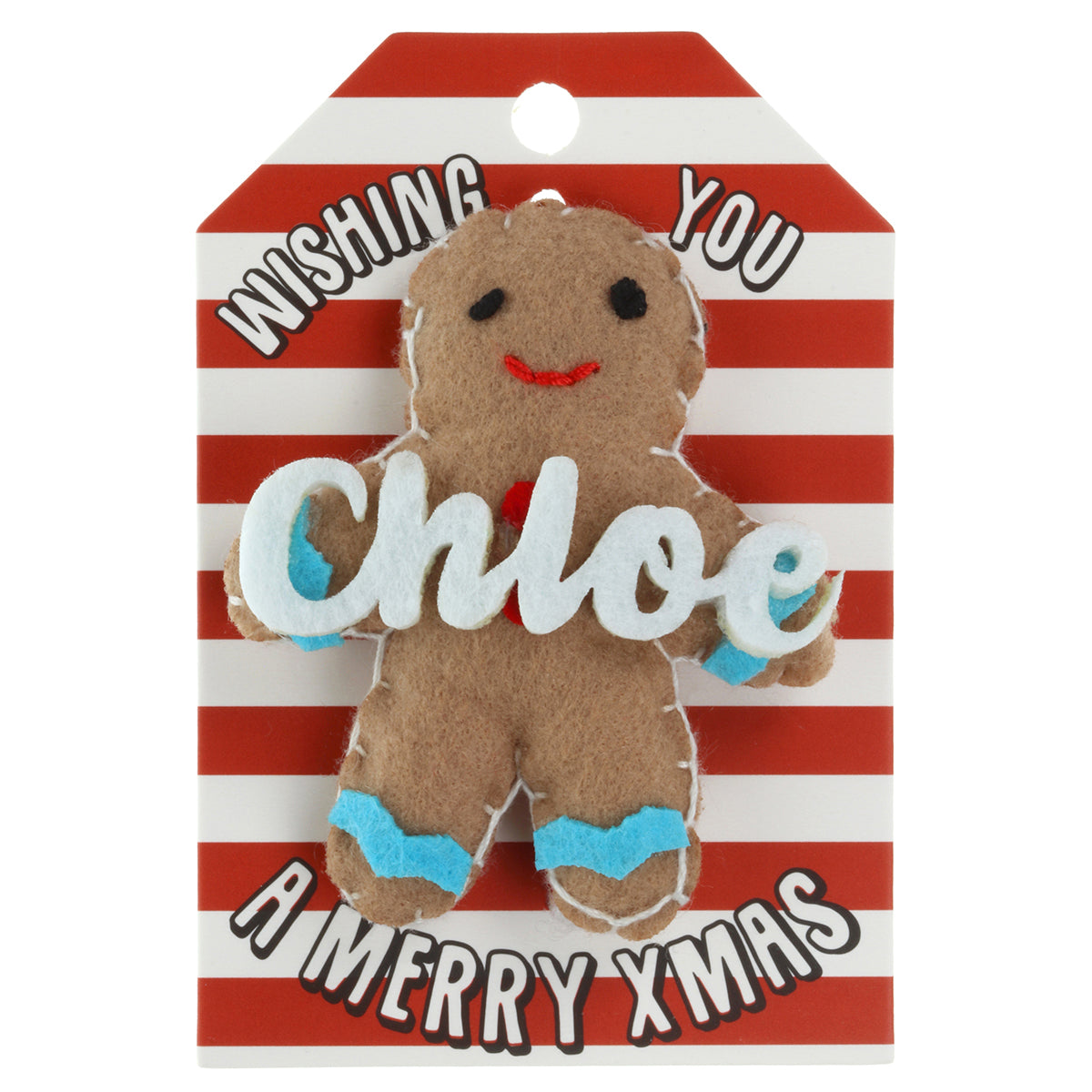 GB050 - Personalised Gingerbread Christmas Tree Decoration - Chloe