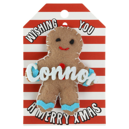 Personalised Gingerbread Christmas Tree Decoration - Connor