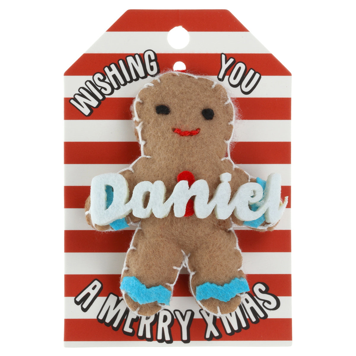 GB054 - Personalised Gingerbread Christmas Tree Decoration - Daniel