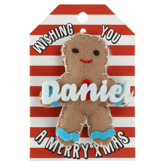 GB054 - Personalised Gingerbread Christmas Tree Decoration - Daniel