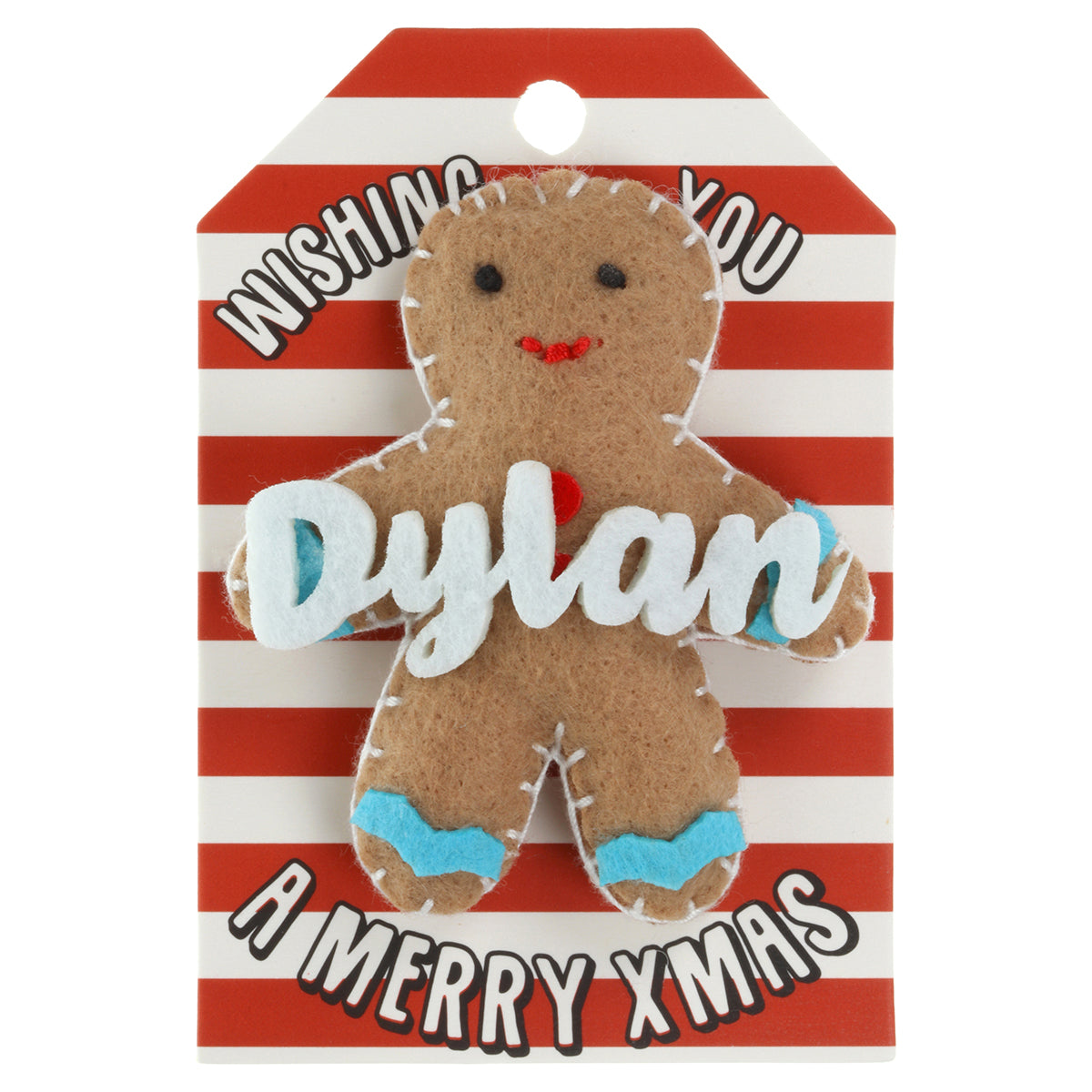 GB055 - Personalised Gingerbread Christmas Tree Decoration - Dylan
