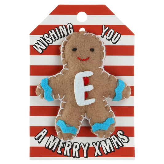 GB056 - Personalised Gingerbread Christmas Tree Decoration - E
