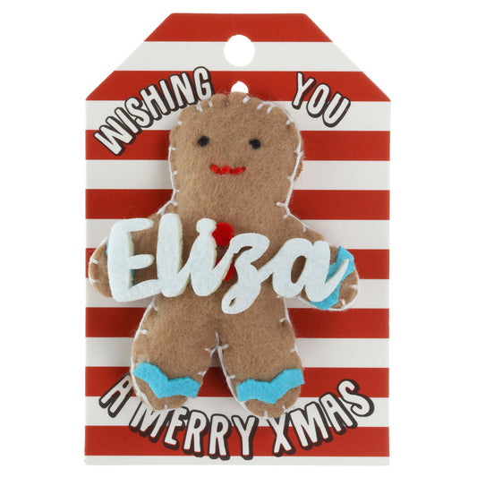 GB058 - Personalised Gingerbread Christmas Tree Decoration - Eliza