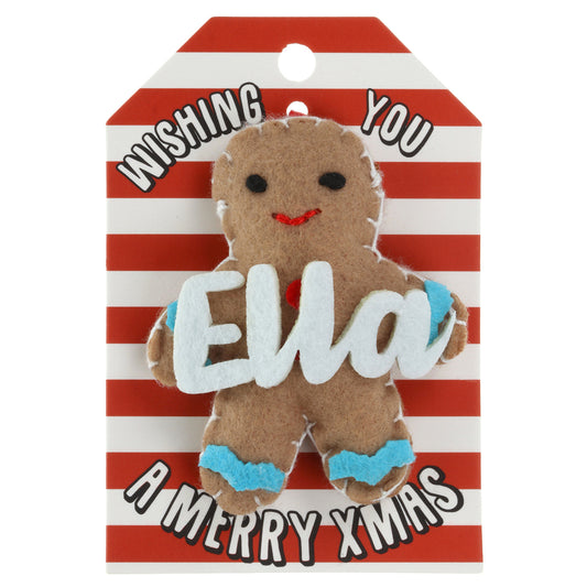 Personalised Gingerbread Christmas Tree Decoration - Ella