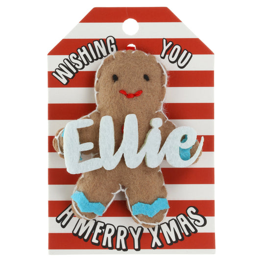 GB061 - Personalised Gingerbread Christmas Tree Decoration - Ellie