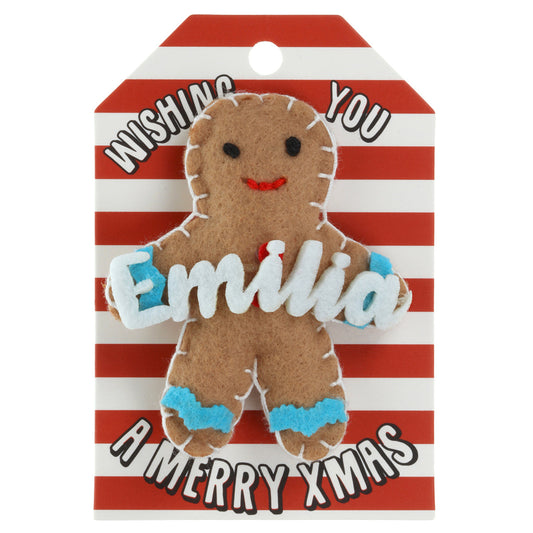 GB065 - Personalised Gingerbread Christmas Tree Decoration - Emilia