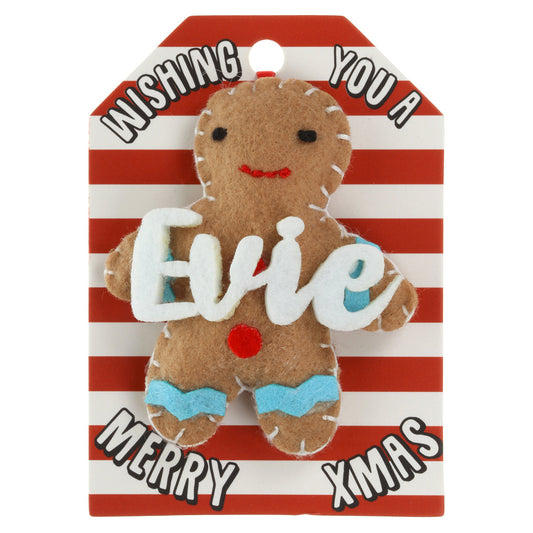 Personalised Gingerbread Christmas Tree Decoration - Evie