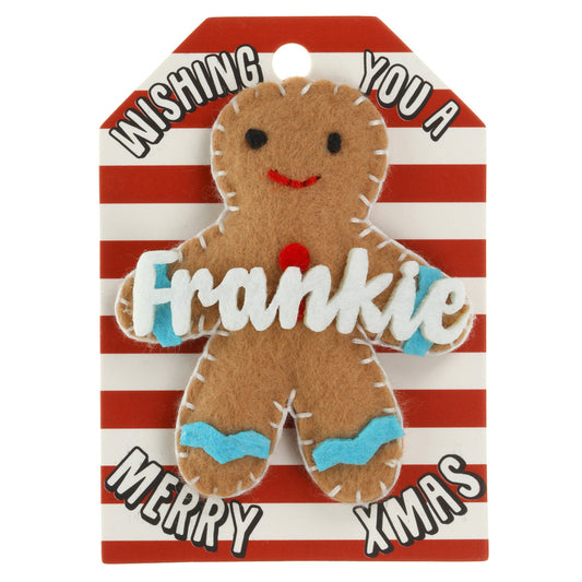 GB079 - Personalised Gingerbread Christmas Tree Decoration - Frankie