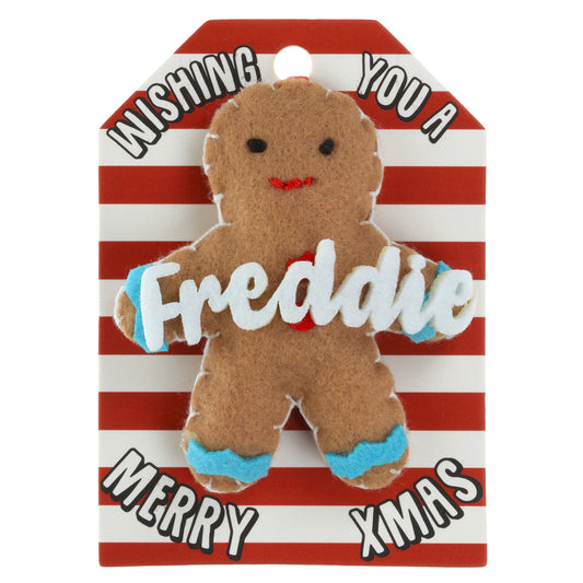 Personalised Gingerbread Christmas Tree Decoration - Freddie
