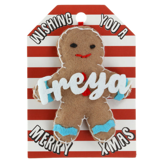 GB081 - Personalised Gingerbread Christmas Tree Decoration - Freya