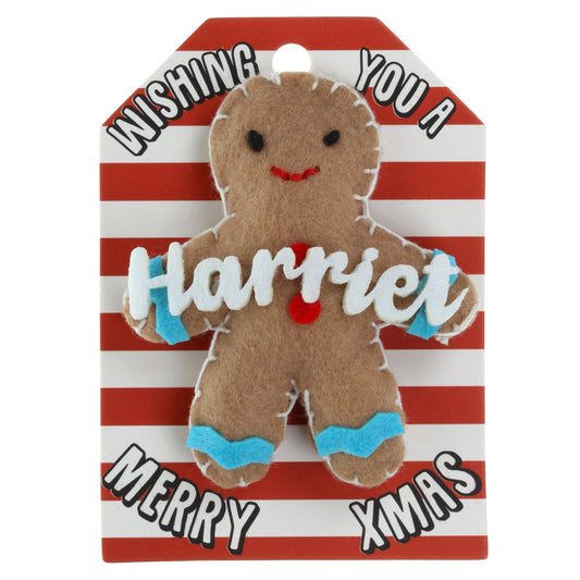 GB090 - Personalised Gingerbread Christmas Tree Decoration - Harriet