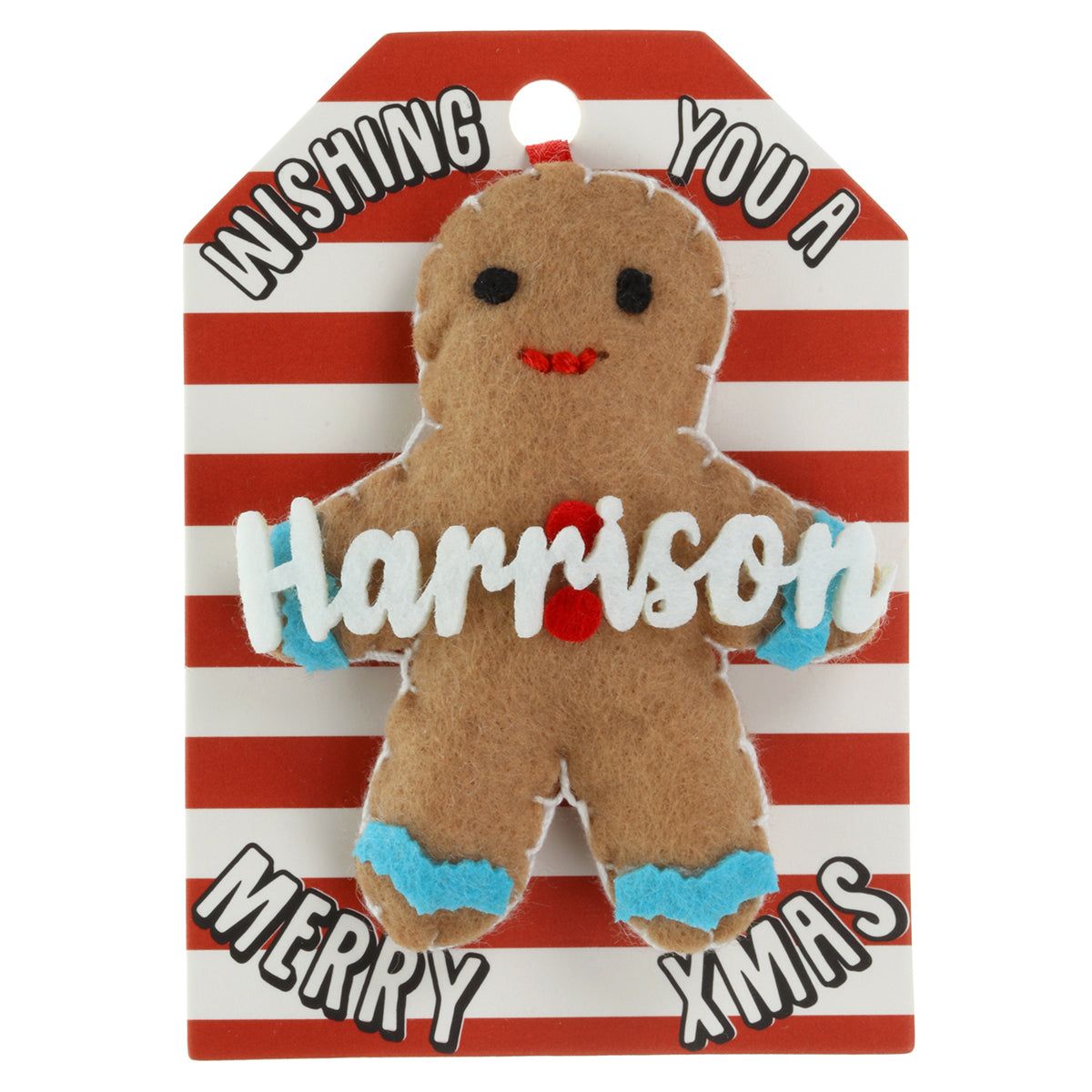 Personalised Gingerbread Christmas Tree Decoration - Harrison
