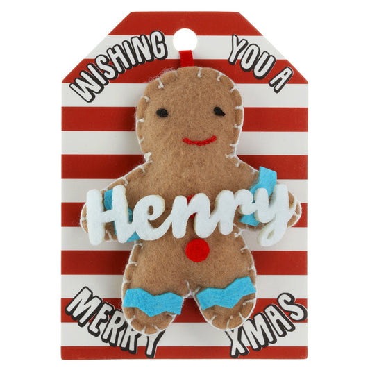 GB094 - Personalised Gingerbread Christmas Tree Decoration - Henry