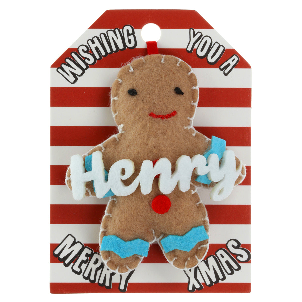 Personalised Gingerbread Christmas Tree Decoration - Henry