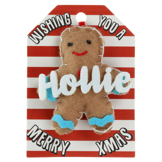 GB095 - Personalised Gingerbread Christmas Tree Decoration - Hollie