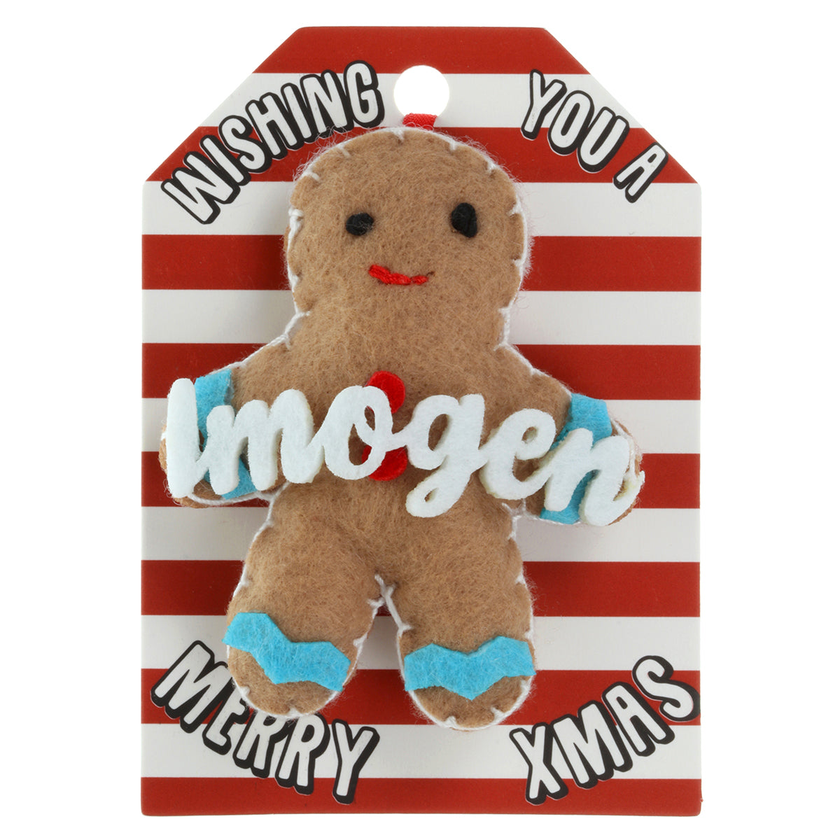 Personalised Gingerbread Christmas Tree Decoration - Imogen