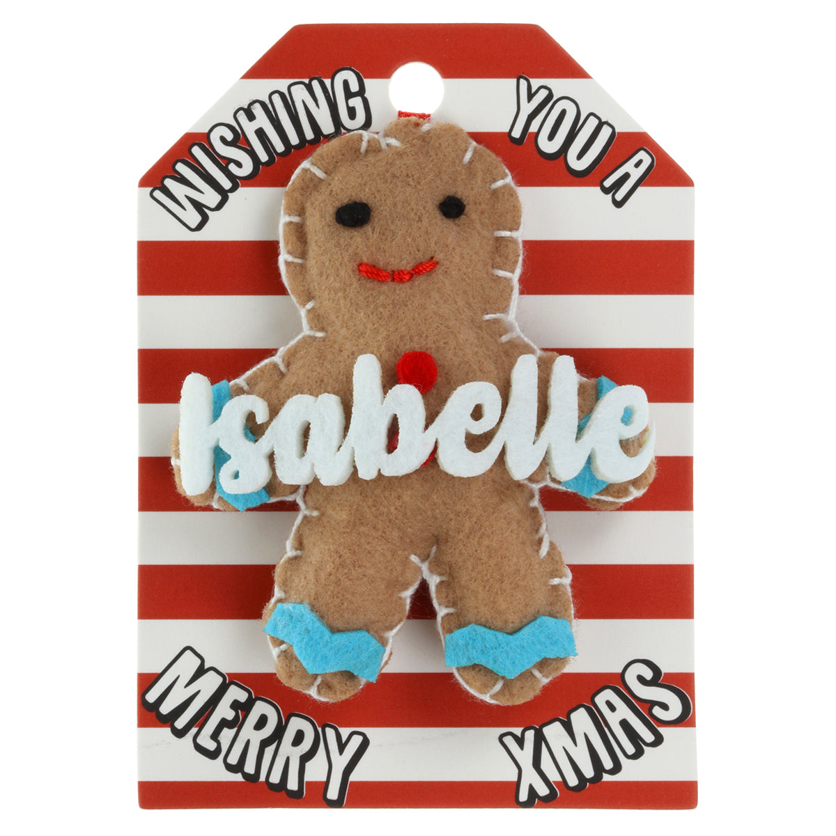 Personalised Gingerbread Christmas Tree Decoration - Isabelle