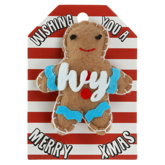 GB103 - Personalised Gingerbread Christmas Tree Decoration - Ivy