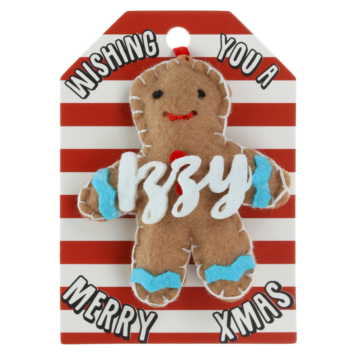 Personalised Gingerbread Christmas Tree Decoration - Izzy