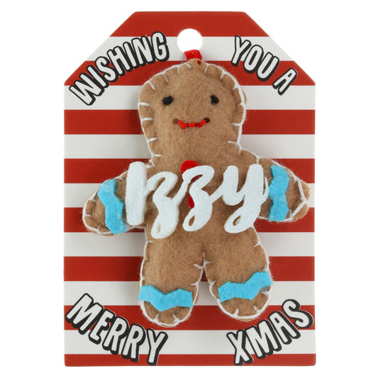 GB104 - Personalised Gingerbread Christmas Tree Decoration - Izzy