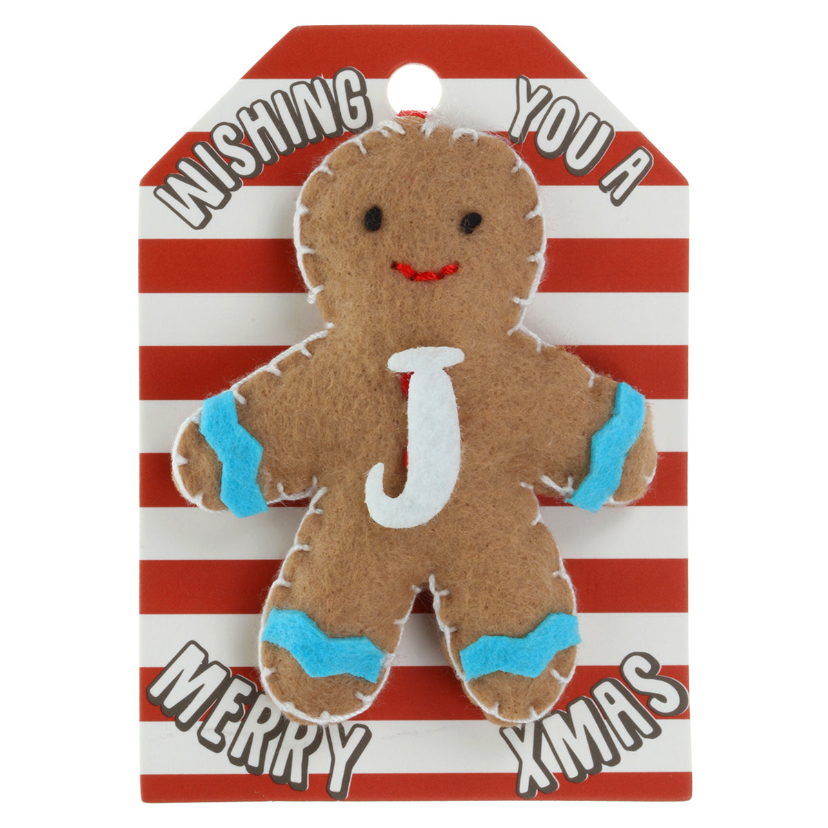 Personalised Gingerbread Christmas Tree Decoration - J