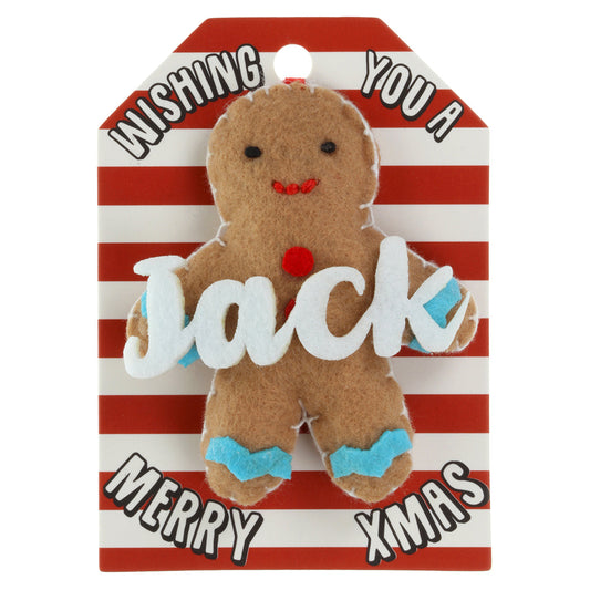 GB106 - Personalised Gingerbread Christmas Tree Decoration - Jack