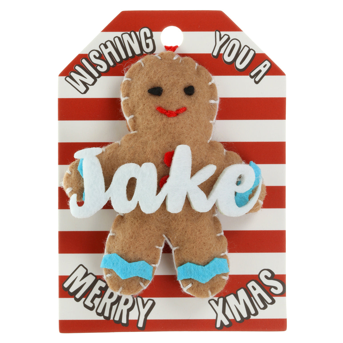 GB108 - Personalised Gingerbread Christmas Tree Decoration - Jake