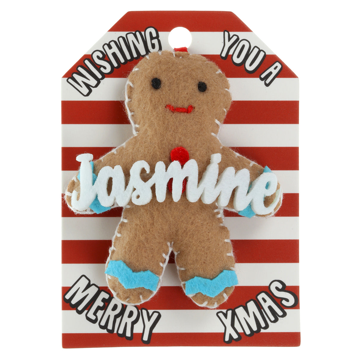 GB111 - Personalised Gingerbread Christmas Tree Decoration - Jasmine