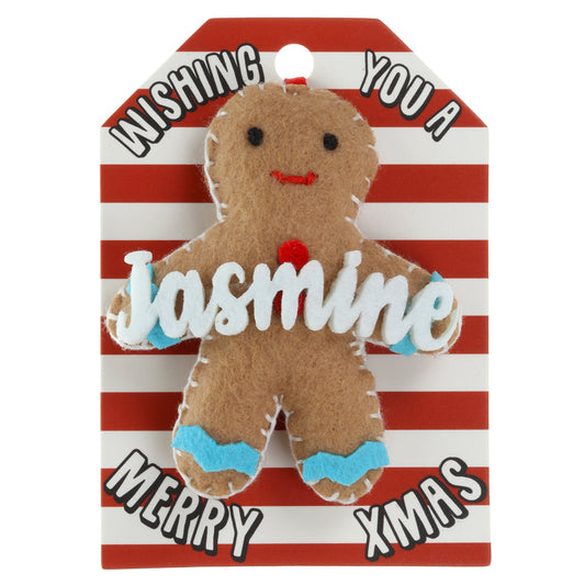 GB111 - Personalised Gingerbread Christmas Tree Decoration - Jasmine